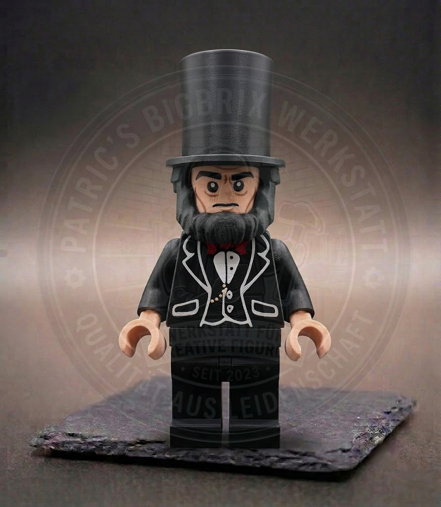 Abraham Lincoln BigBrix Figur Klemmbaustein Sammelfigur