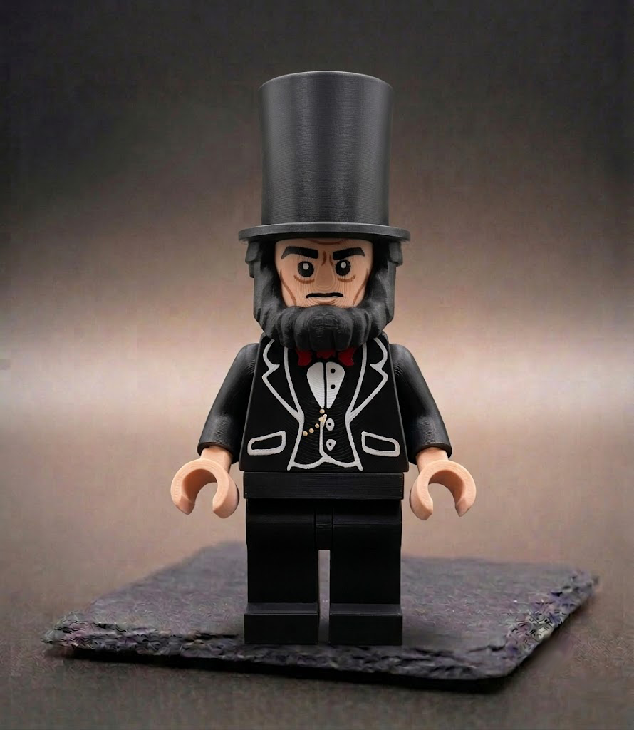 Abraham Lincoln BigBrix Figur Klemmbaustein Sammelfigur