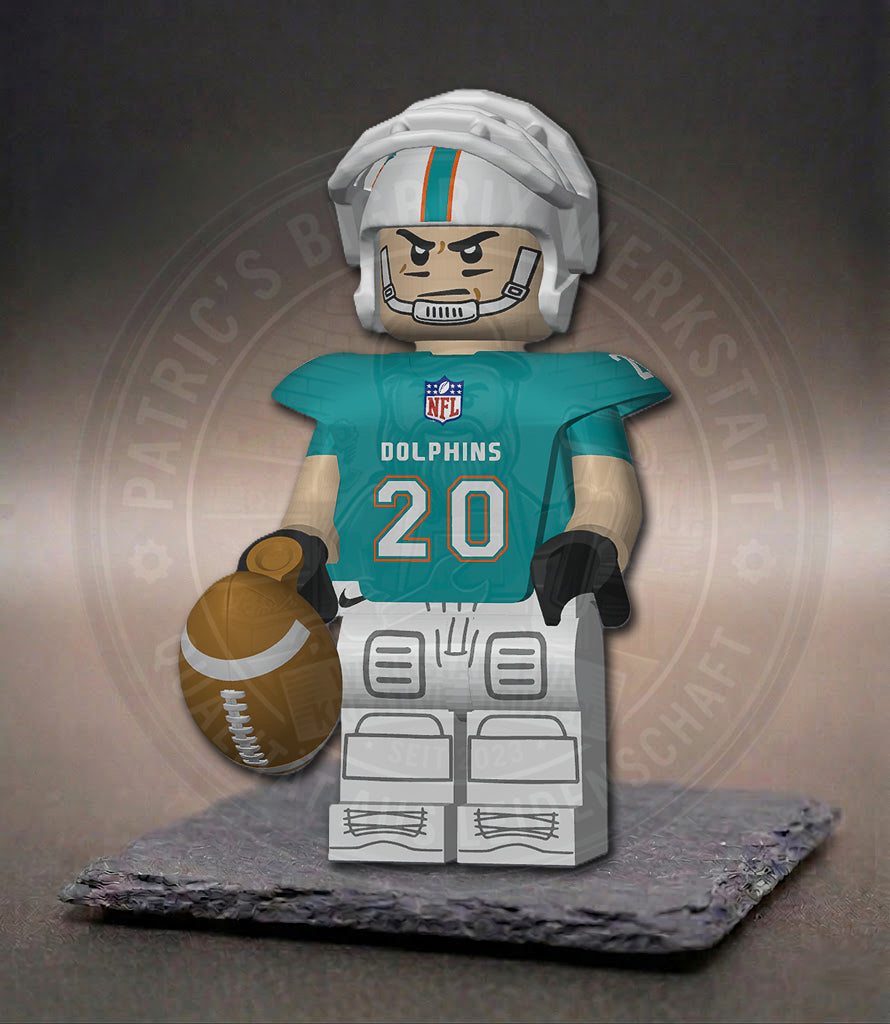 BigBrix Figur Miami Dolphins Spieler – NFL Football Klemmbaustein Sammlerstück