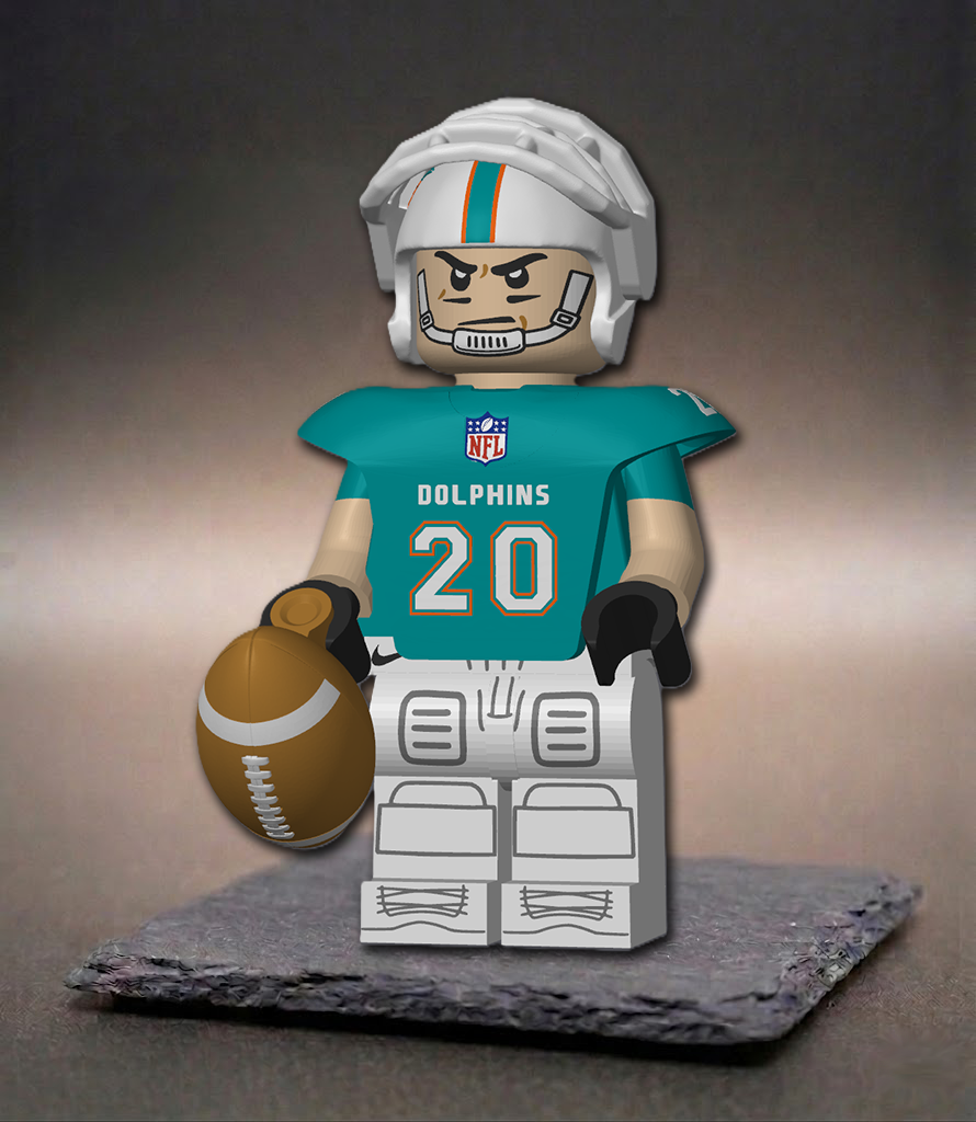 BigBrix Figur Miami Dolphins Spieler – NFL Football Klemmbaustein Sammlerstück