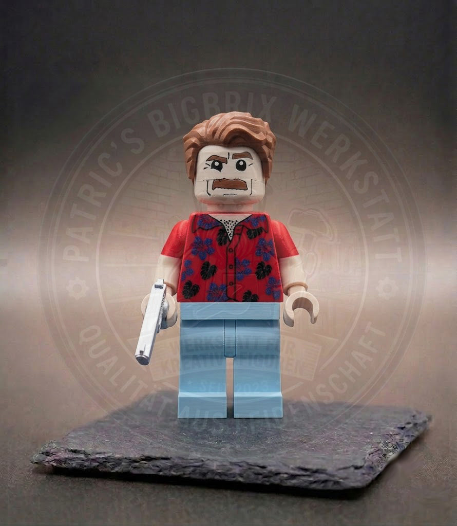 Magnum p.i. Thomas Magnum BigBrix Figur Klemmbaustein