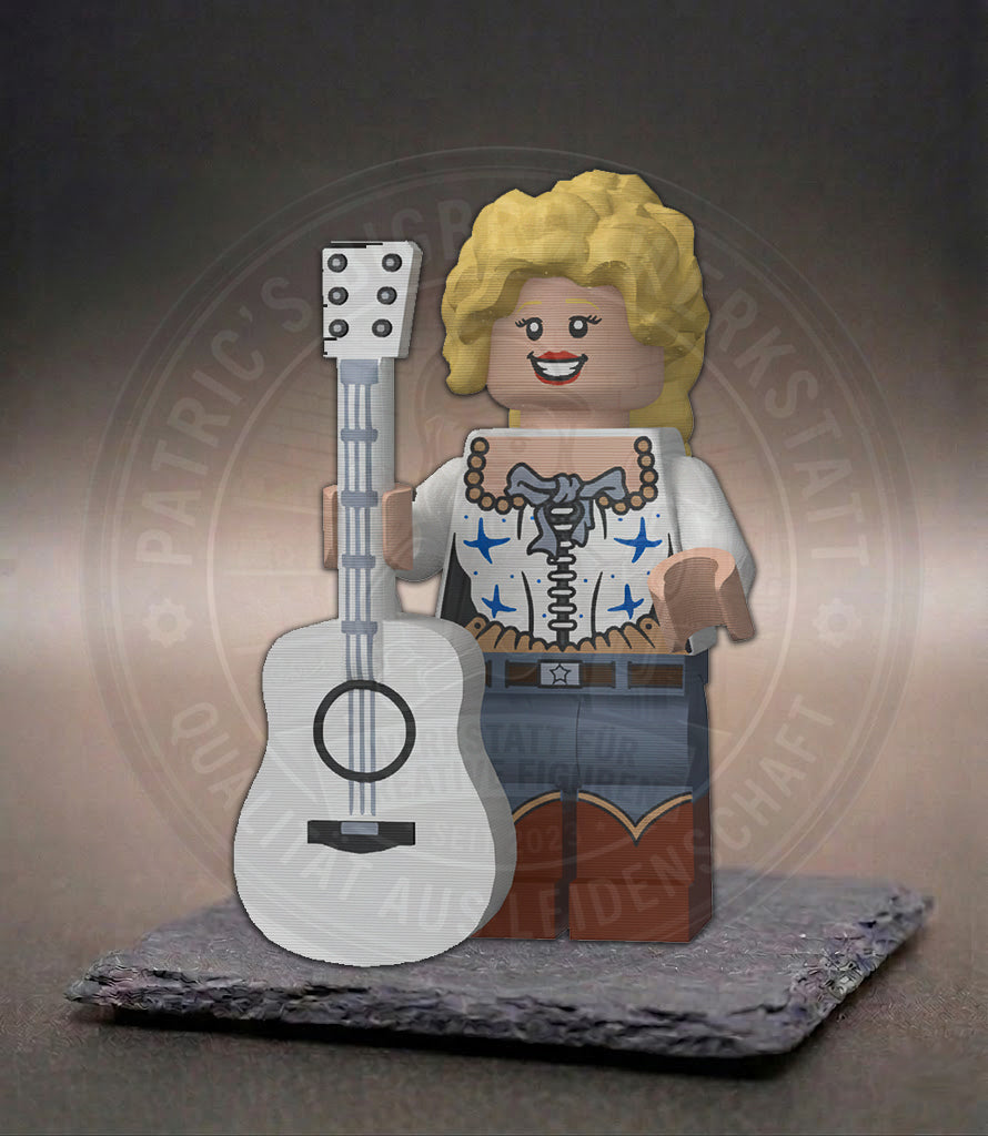 BigBrix Figur Dolly Parton – Country Musik Klemmbaustein Sammlerstück