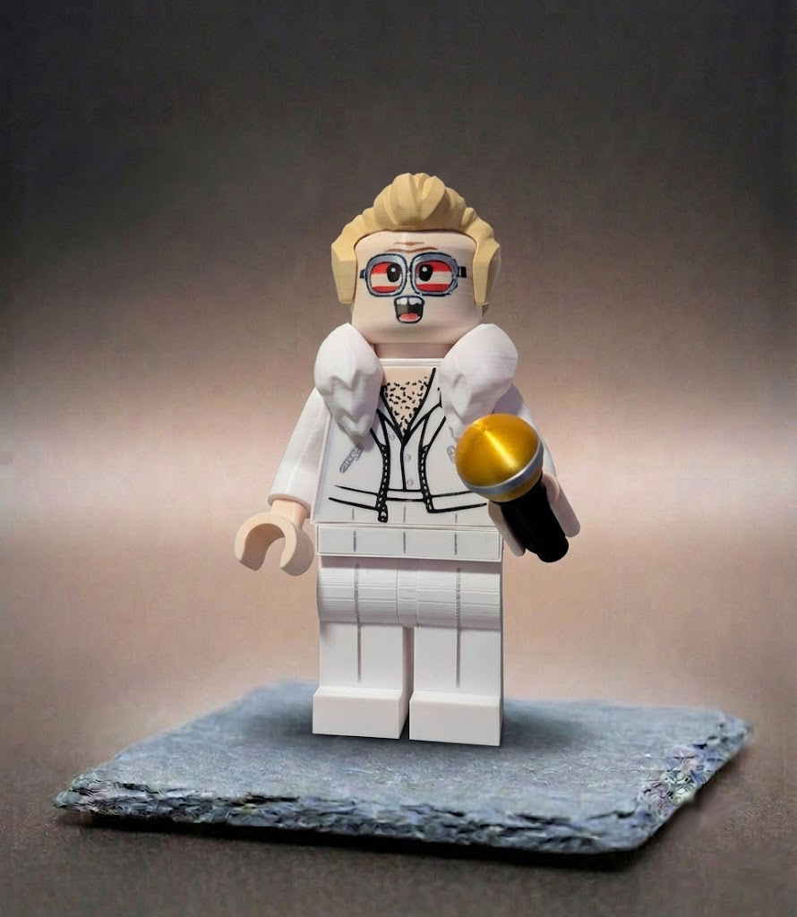 Elton John BigBrix Figur Klemmbaustein Musiklegende