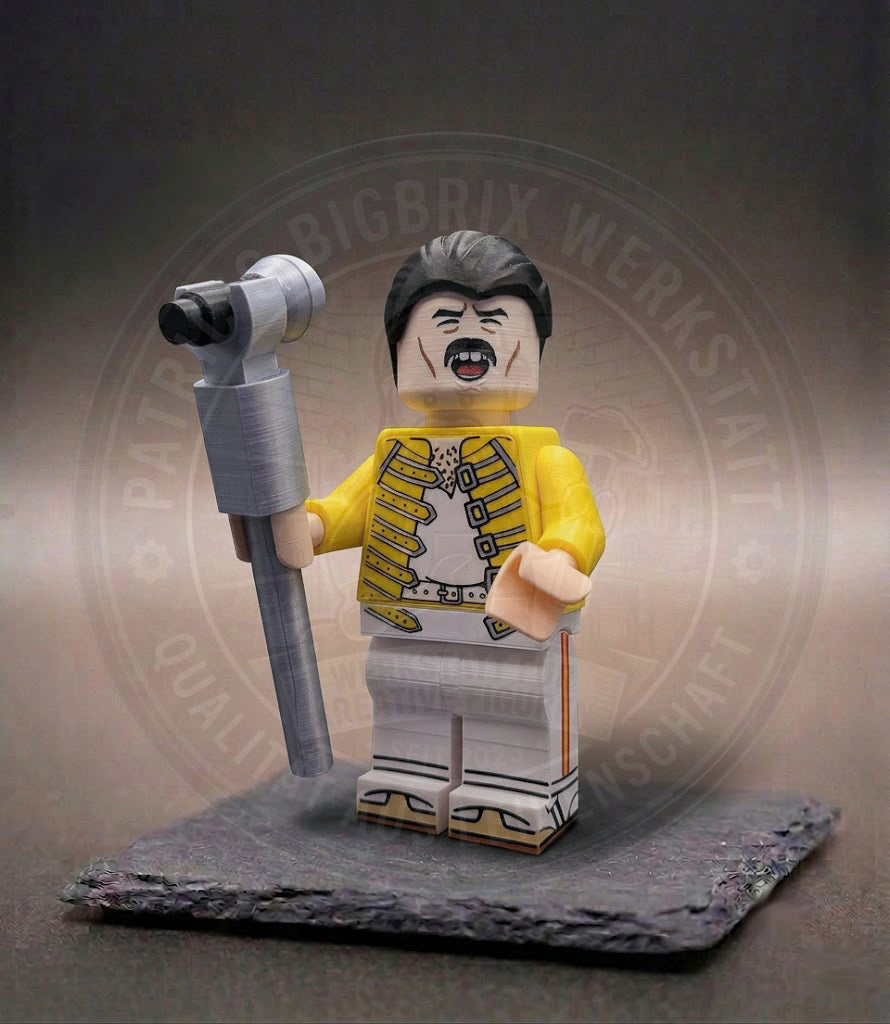 Freddie Mercury Queen BigBrix Figur Klemmbaustein Rocklegende