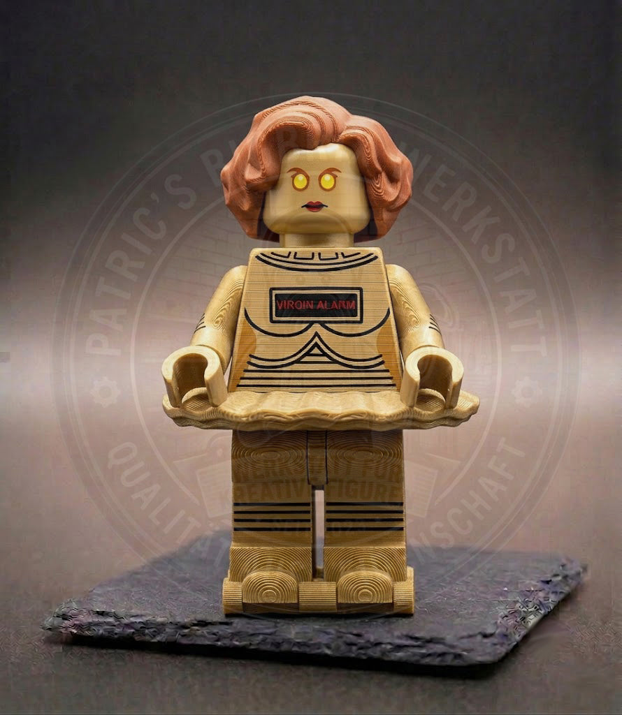 Dot Matrix Spaceballs BigBrix Figur Klemmbaustein goldener Roboter
