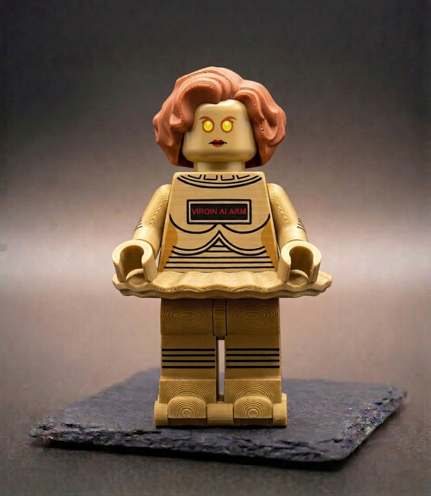 Dot Matrix Spaceballs BigBrix Figur Klemmbaustein goldener Roboter