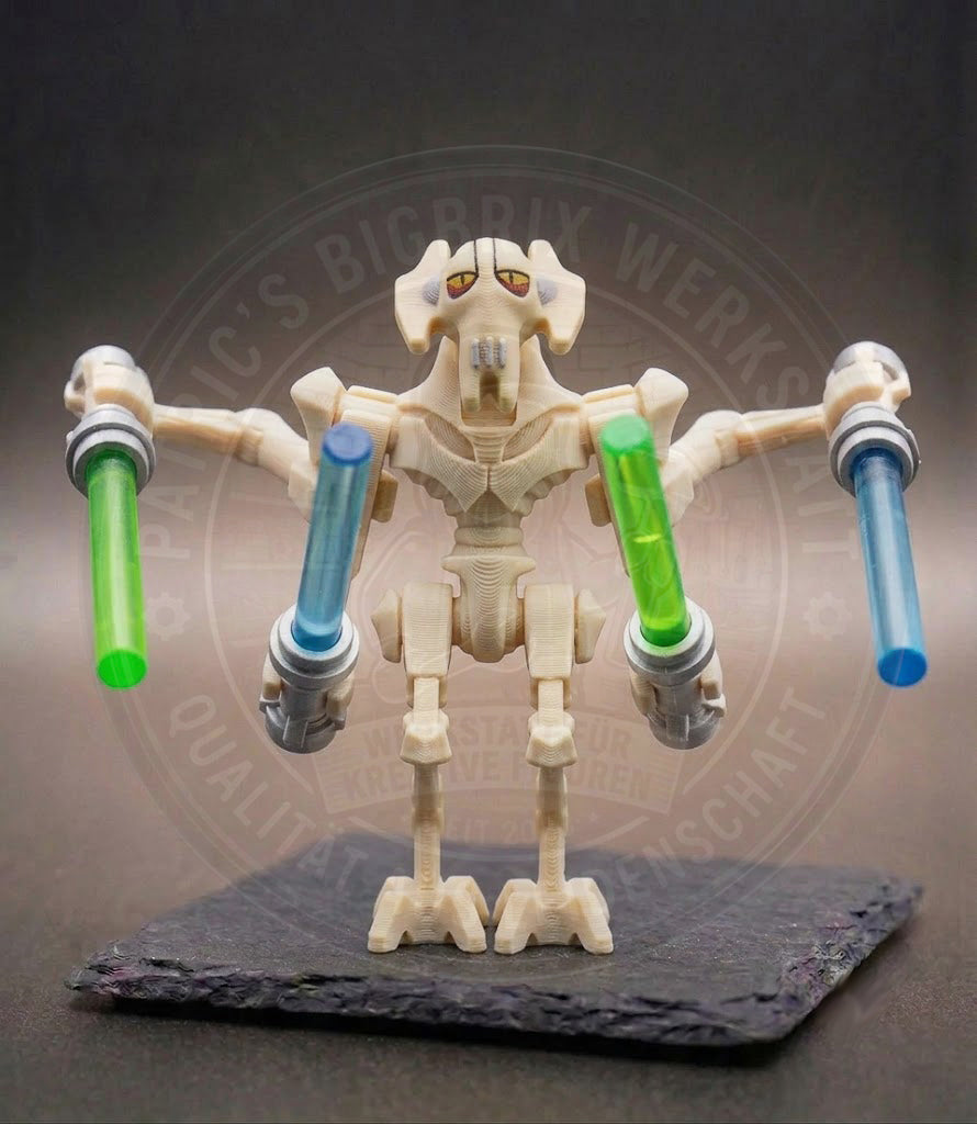 General Grievous Star Wars BigBrix Figur Klemmbaustein 4 Lichtschwerter
