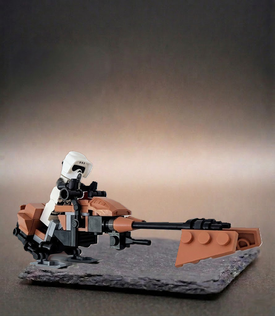 Speederbike Scout Trooper Star Wars BigBrix Figur Klemmbaustein Endor